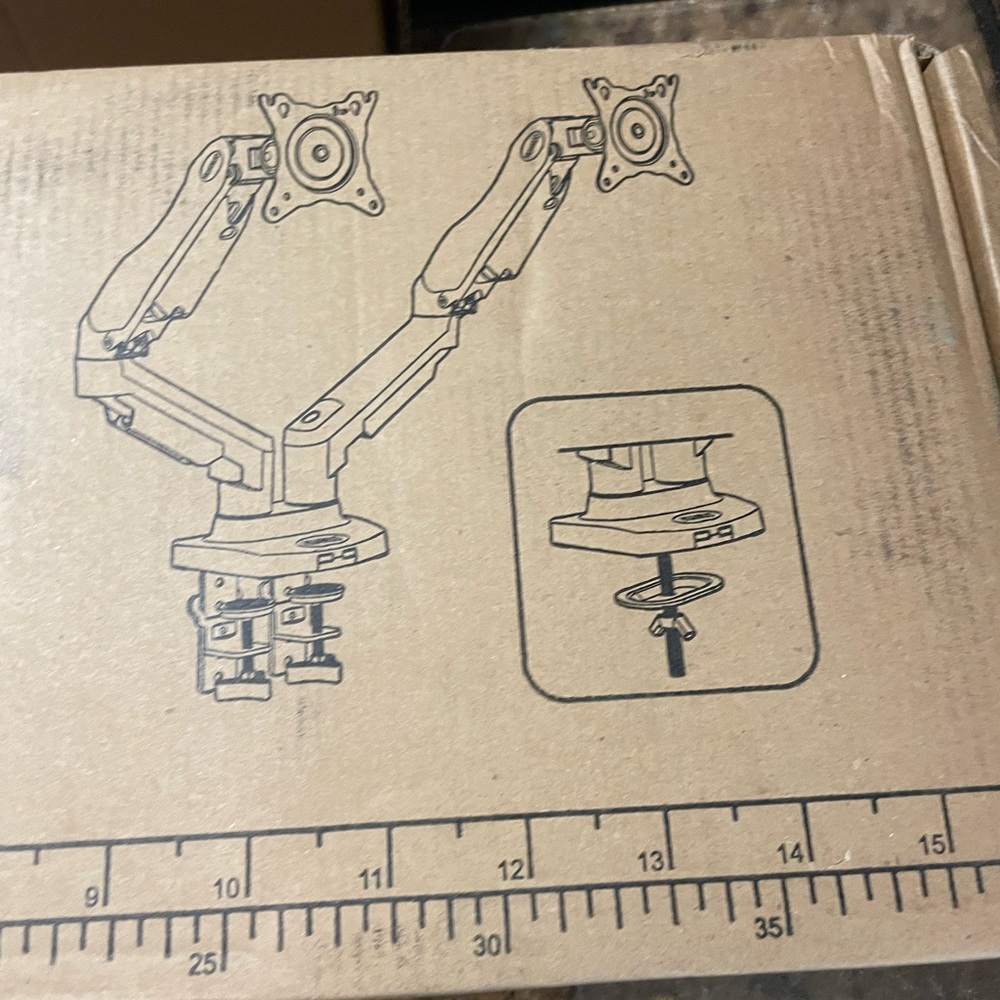 HUANUO DUAL MONITOR DESK ARM ADJUSTABLE - Picture 11 of 11